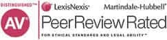 AV distinguished Lexis Nexis Martindale Hubbell Peer Review rated for ethical standard and legal abilty